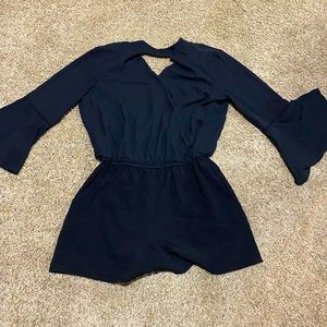 Black Long/Sleeved Romper